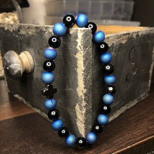Cross Bracelet BLU01
